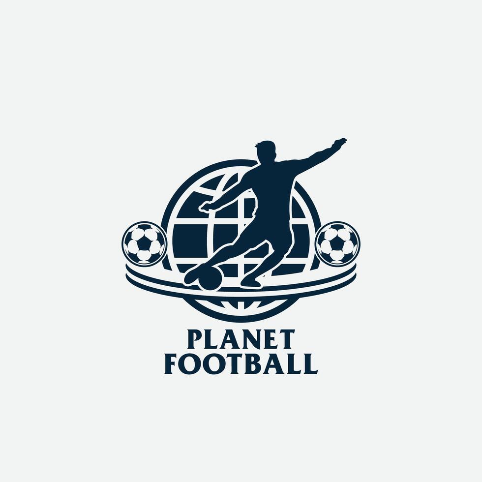 pianeta calcio logo vettore