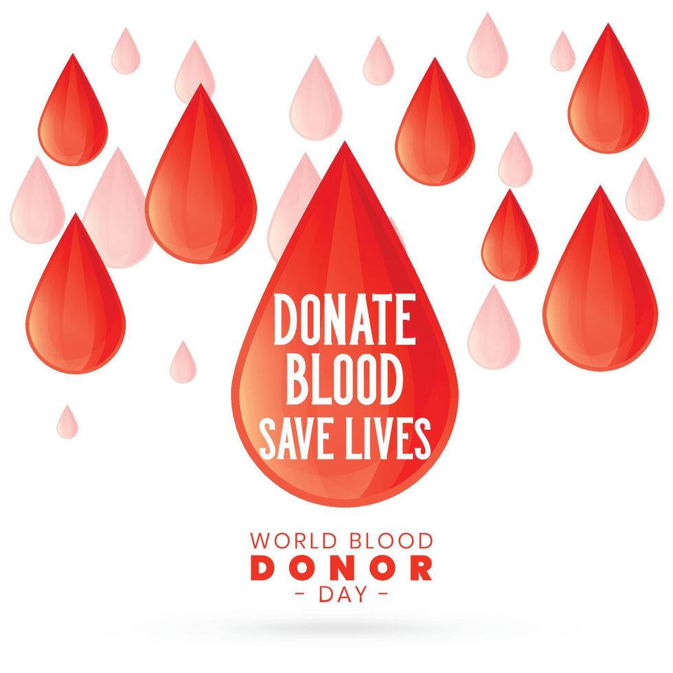 manifesto design per mondo sangue donatore giorno vettore