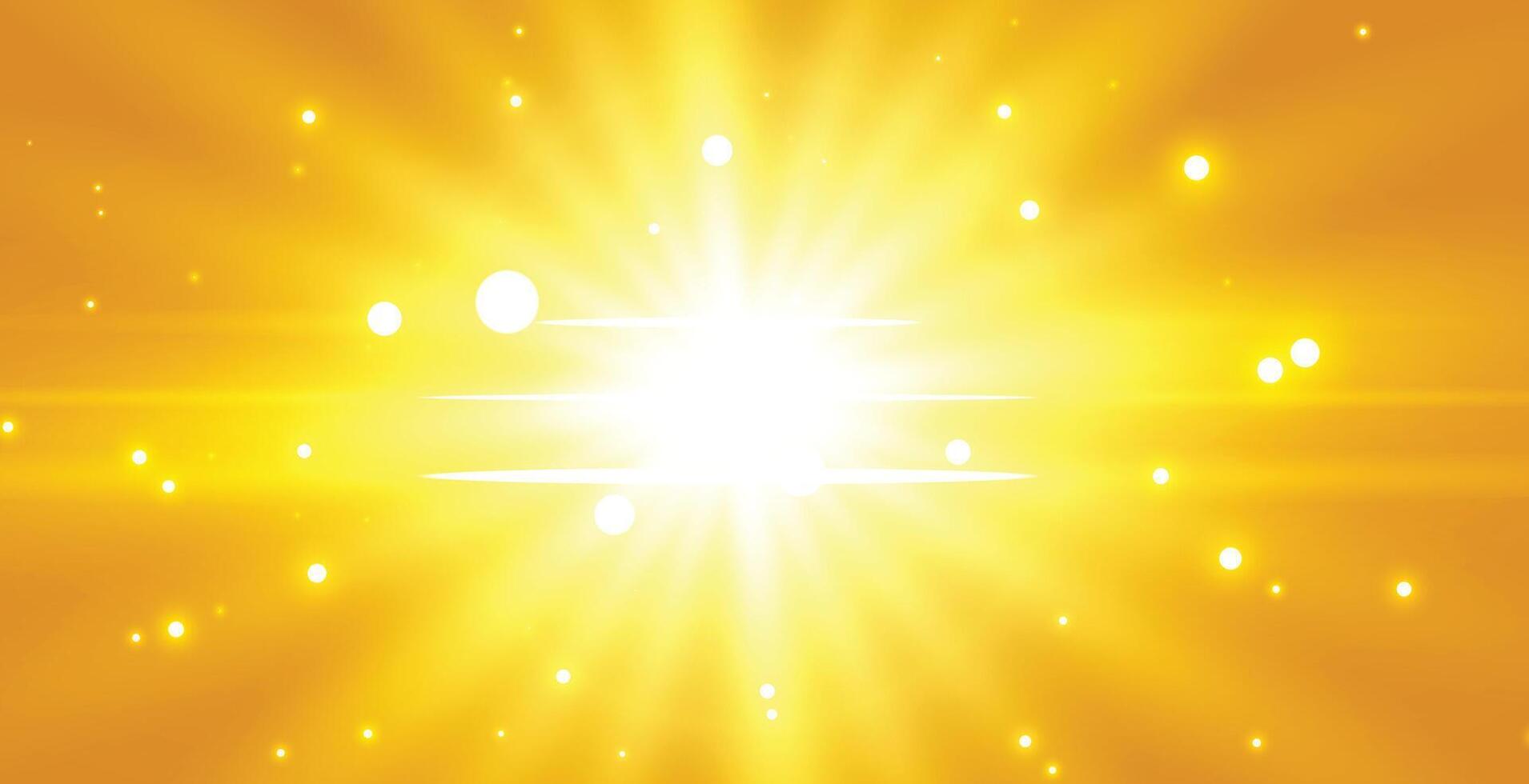 astratto e scintillante sole bagliore giallo fondale con un' luccicante effetto vettore