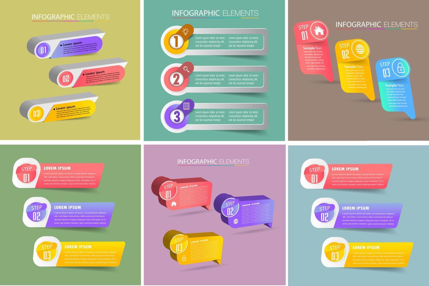 modello di casella di testo moderna, banner infografica vettore