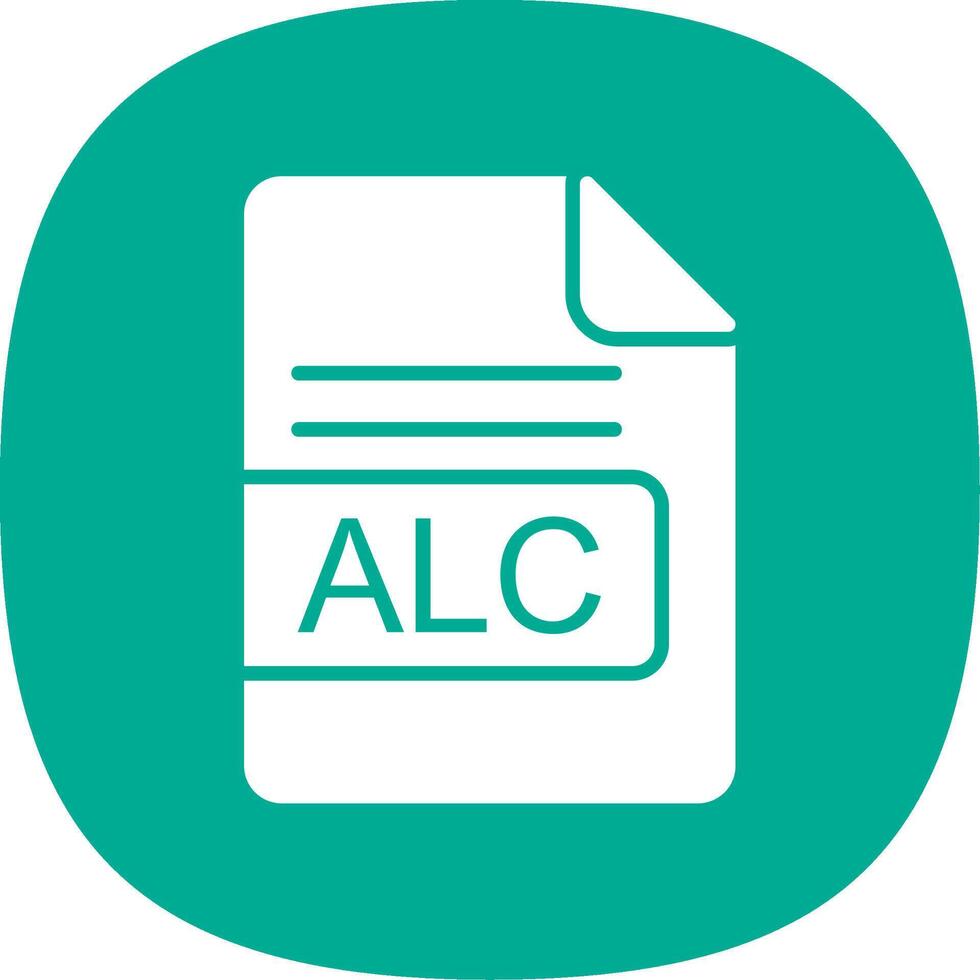 alc file formato glifo curva icona design vettore