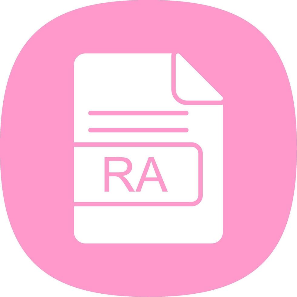 RA file formato glifo curva icona design vettore