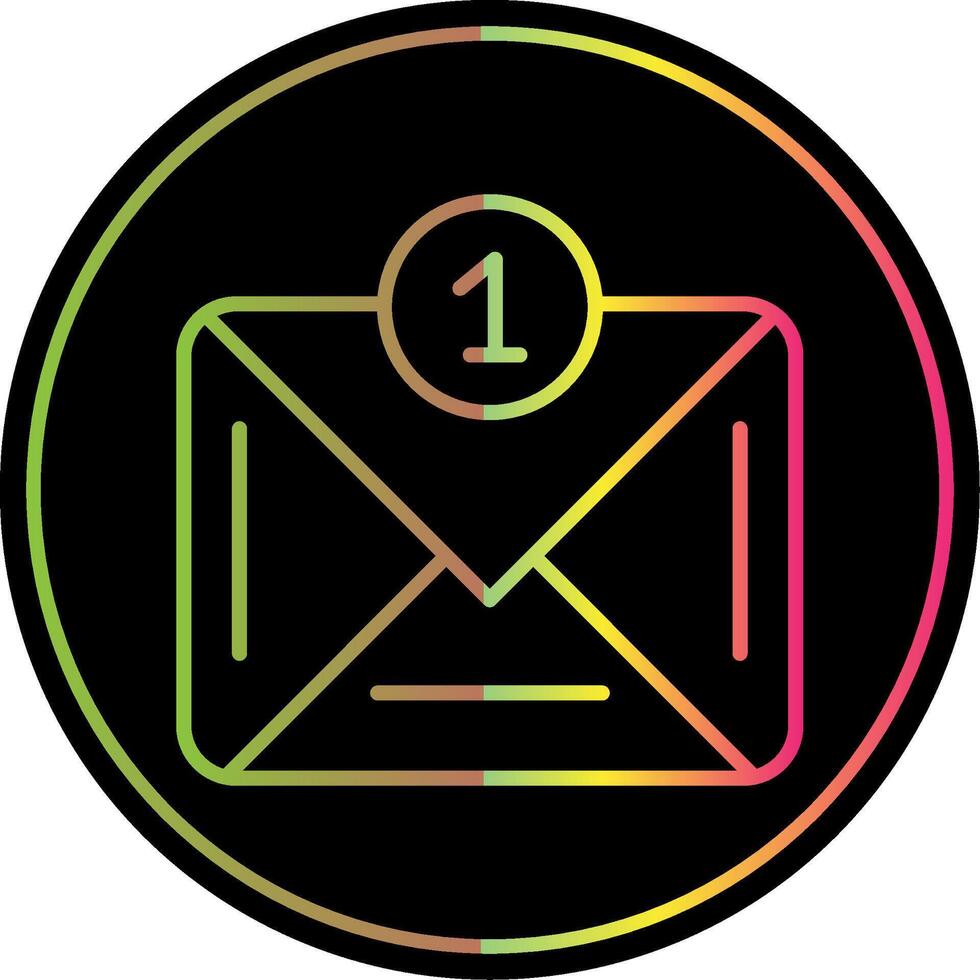 e-mail linea pendenza dovuto colore icona design vettore