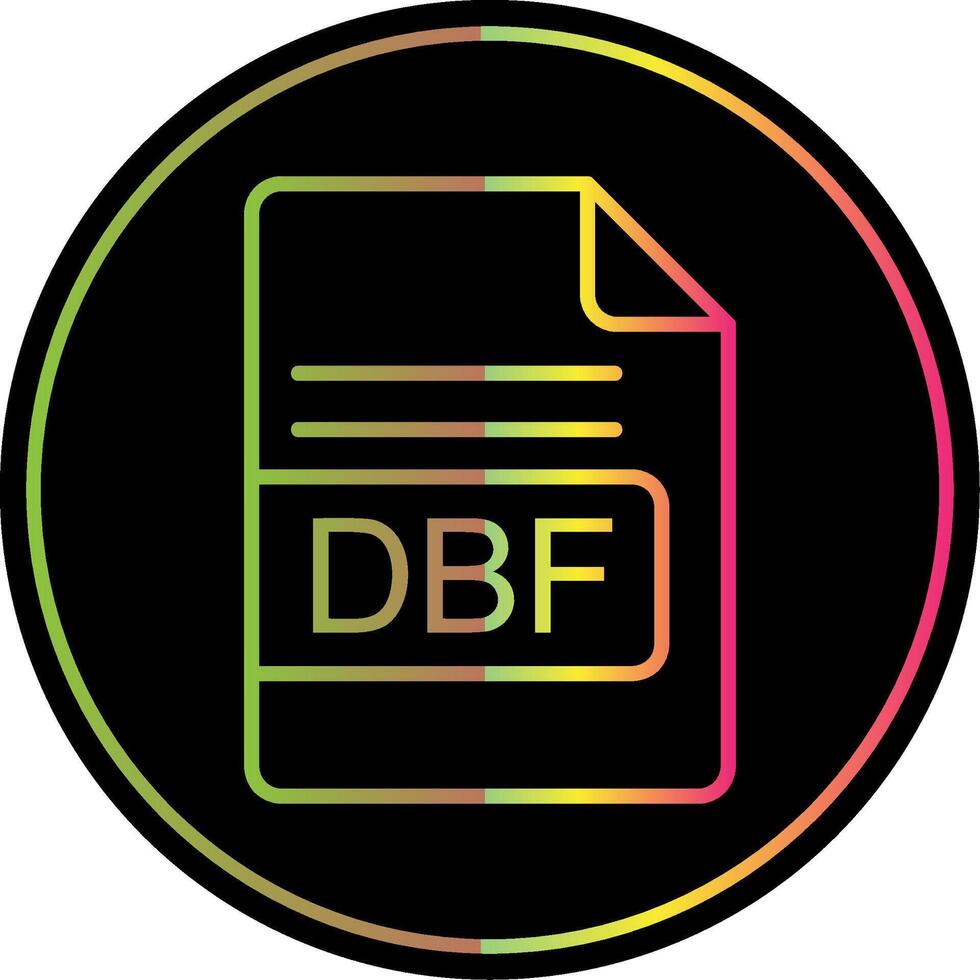 dbf file formato linea pendenza dovuto colore icona design vettore