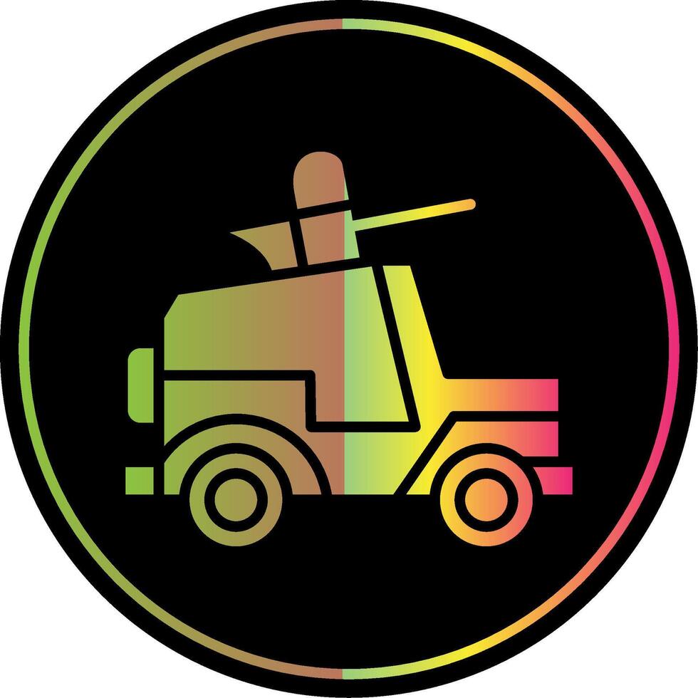 camionetta glifo dovuto colore icona design vettore