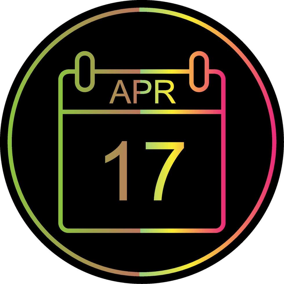 aprile linea pendenza dovuto colore icona design vettore
