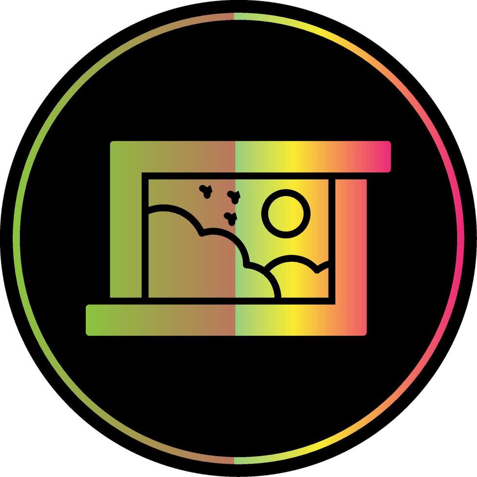 Immagine glifo dovuto colore icona design vettore