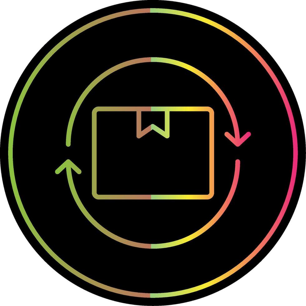 ciclo vitale linea pendenza dovuto colore icona design vettore