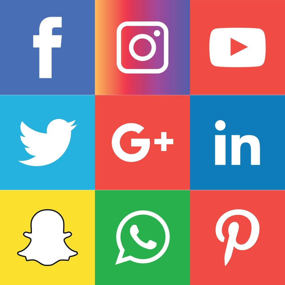 social media icone piatte tecnologia, rete. sfondo gruppo faccina sorridente vendita. condividi, mi piace, illustrazione vettoriale twitter, youtube, whatsapp, snapchat, facebook, instagram, tiktok, tok