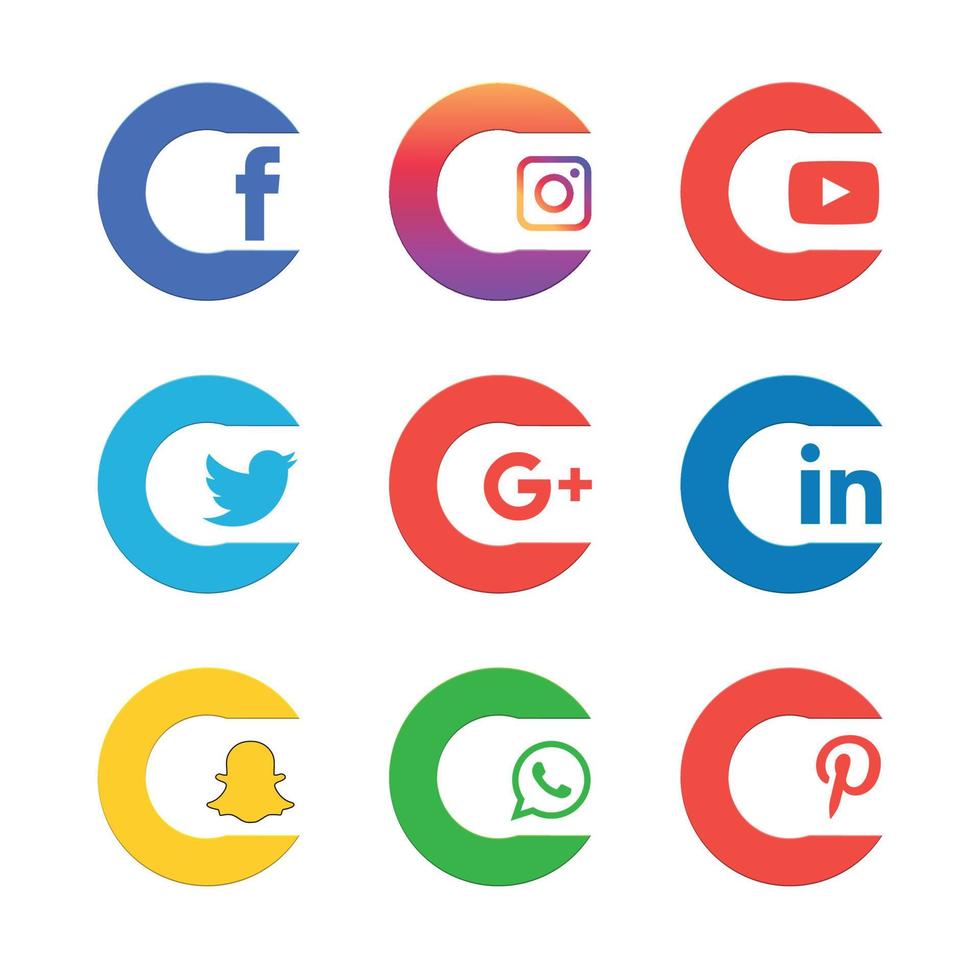 social media icone piatte tecnologia, rete. sfondo gruppo faccina sorridente vendita. condividi, mi piace, illustrazione vettoriale twitter, youtube, whatsapp, snapchat, facebook, instagram, tiktok, tok