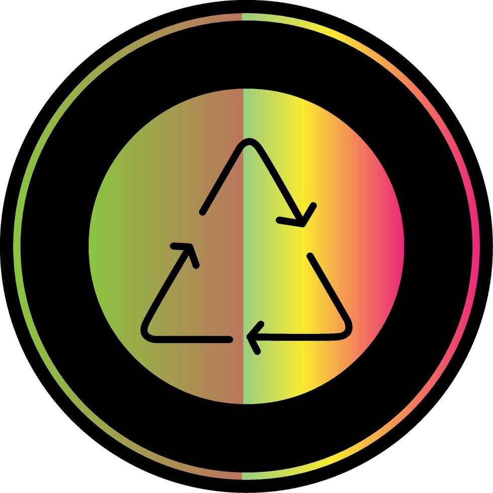 riciclare glifo dovuto colore icona design vettore