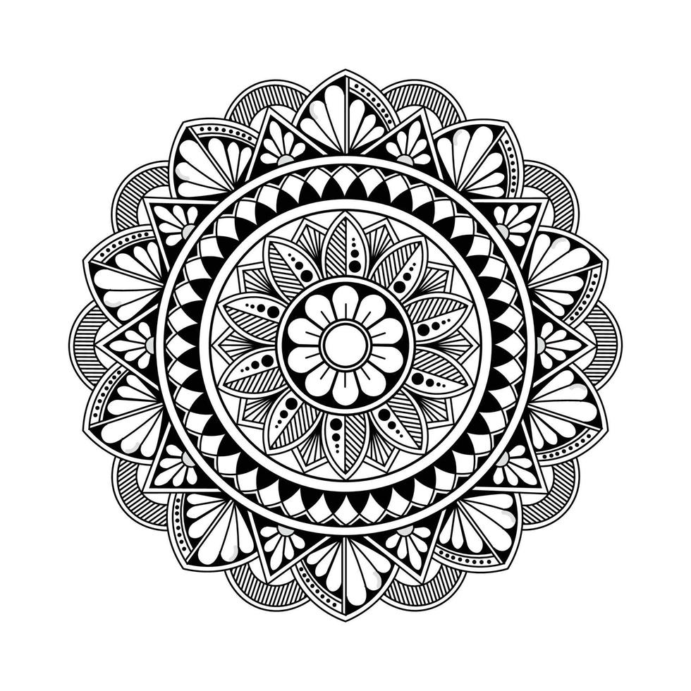 disegno mandala indiano vettore