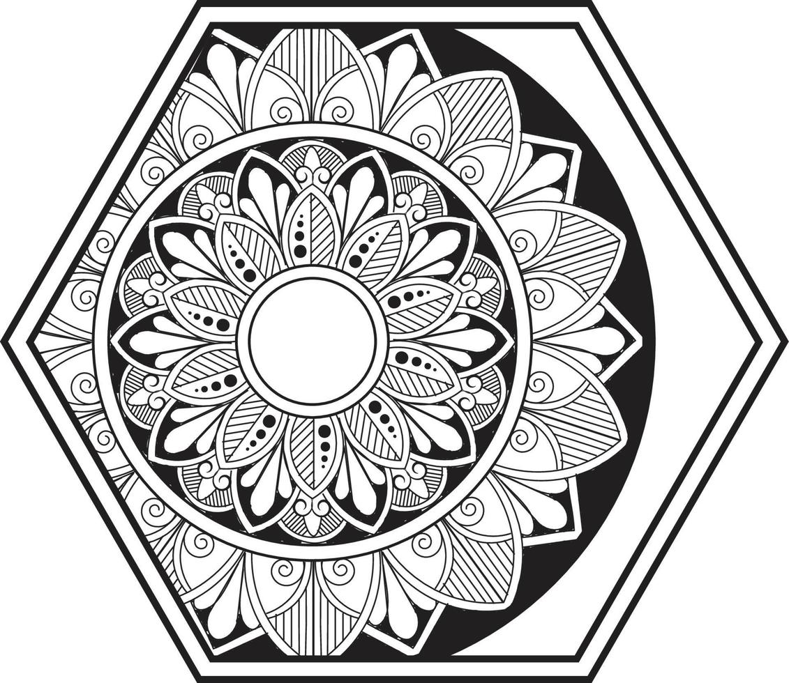 disegno mandala indiano vettore