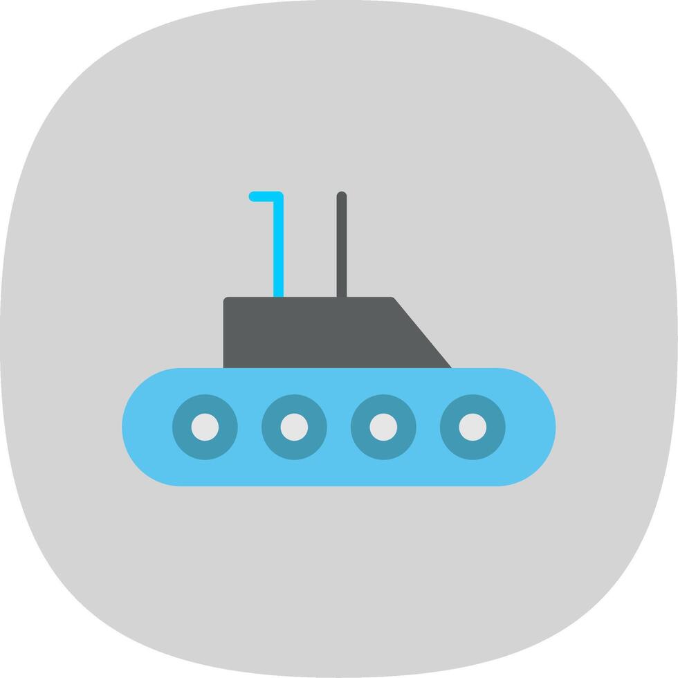sottomarino piatto curva icona design vettore