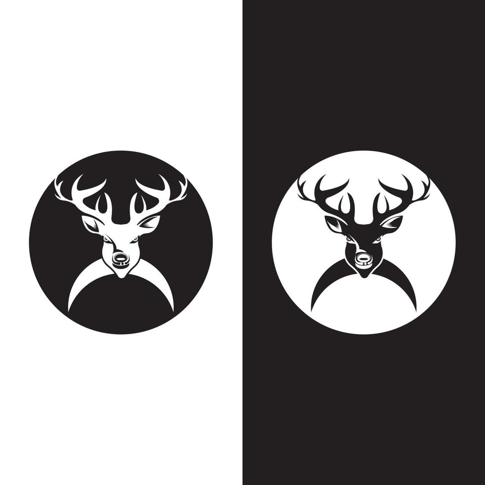 disegno dell'illustrazione dell'icona di vettore dei cervi