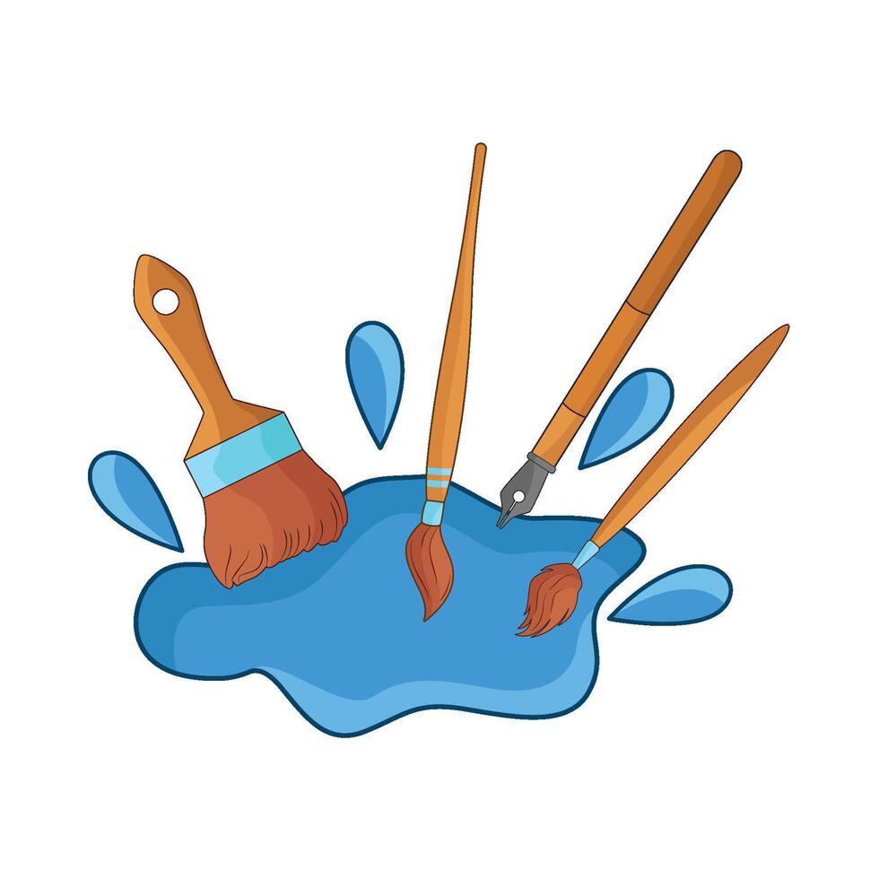 illustrazione di dipingere spazzola vettore