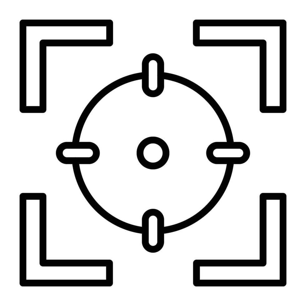icona della linea di messa a fuoco vettore