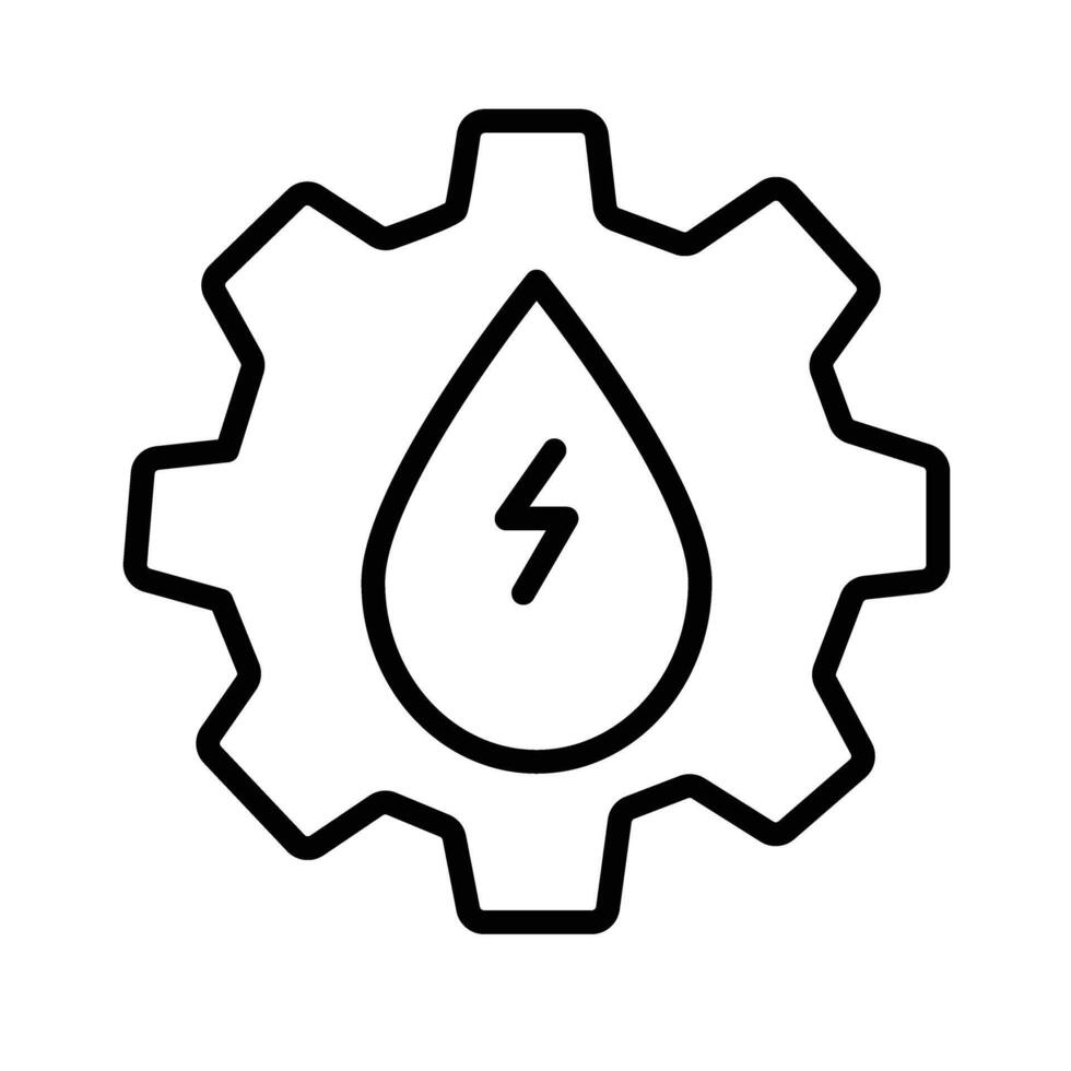 disegno dell'icona della linea idroelettrica vettore