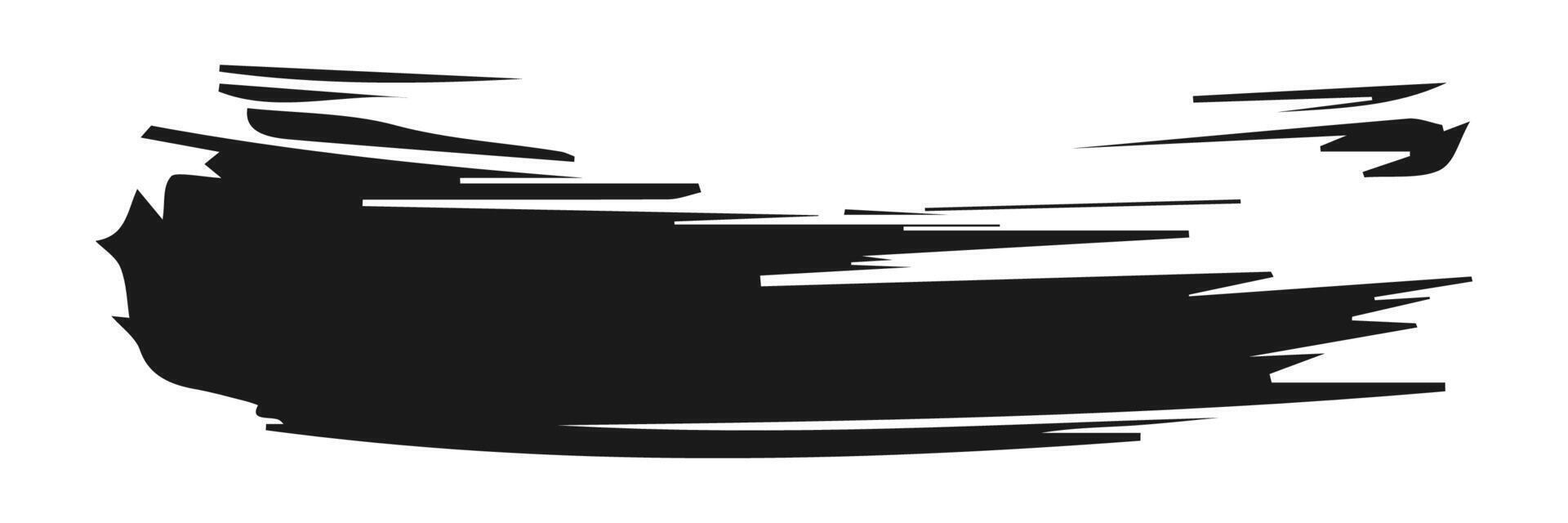 artistico grungy nero dipingere mano fatto creativo spazzola ictus impostato isolato su bianca sfondo. un' gruppo di astratto grunge schizzi per design formazione scolastica o grafico arte decorazione vettore