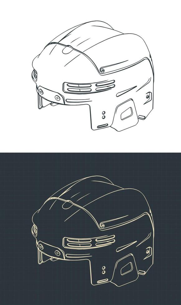 hockey casco isometrico progetti vettore