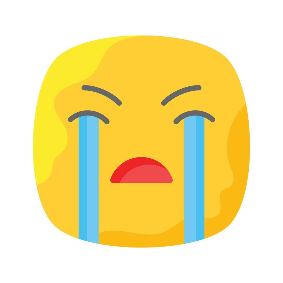 ottenere Questo sorprendente pianto emoji disegno, personalizzabile vettore