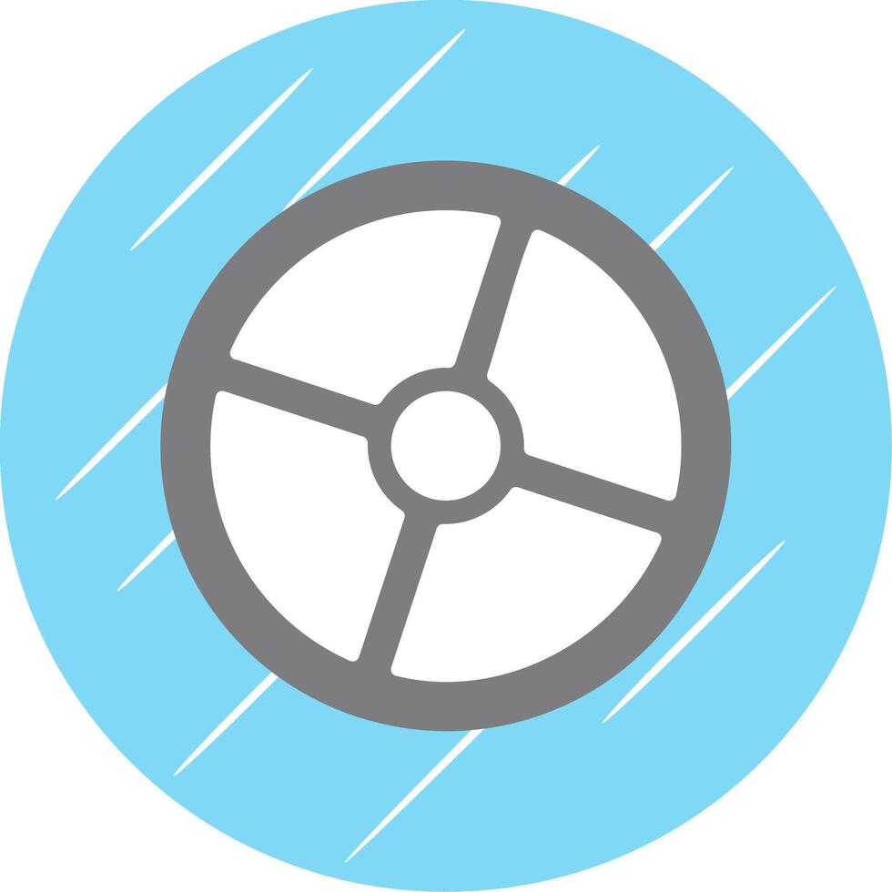 timone piatto cerchio icona design vettore