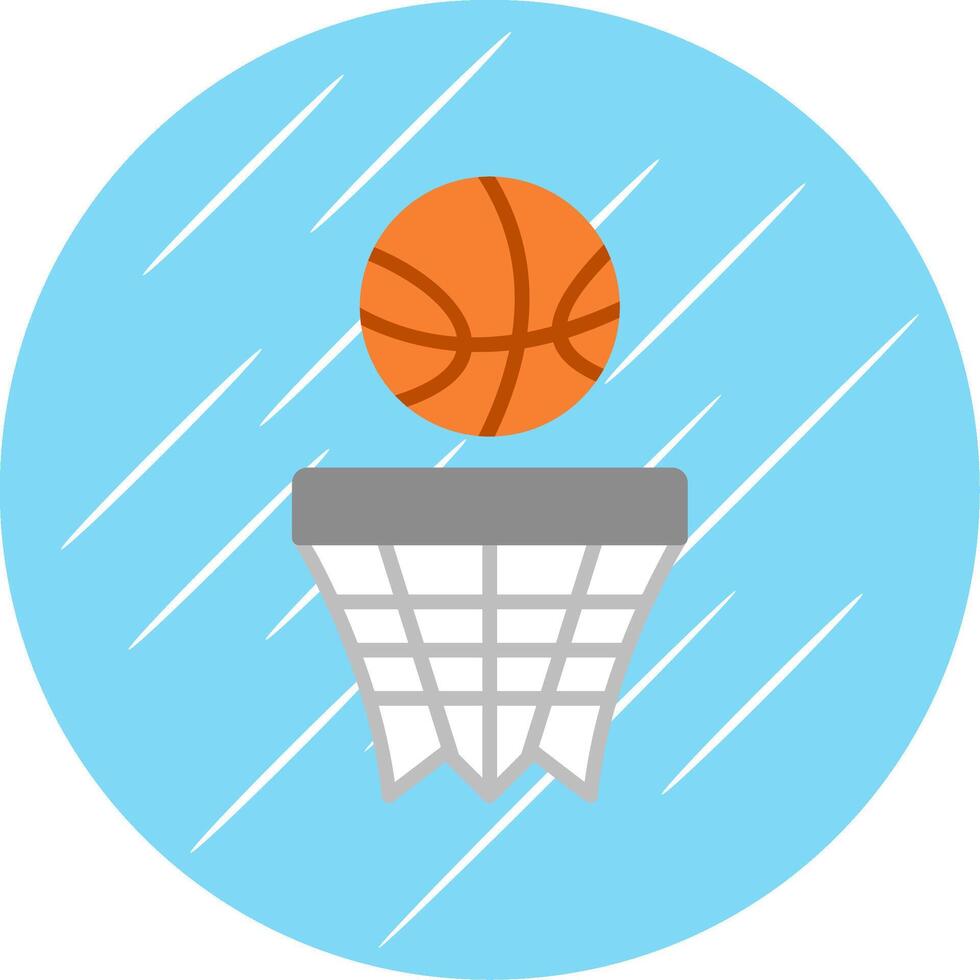 pallacanestro piatto cerchio icona design vettore