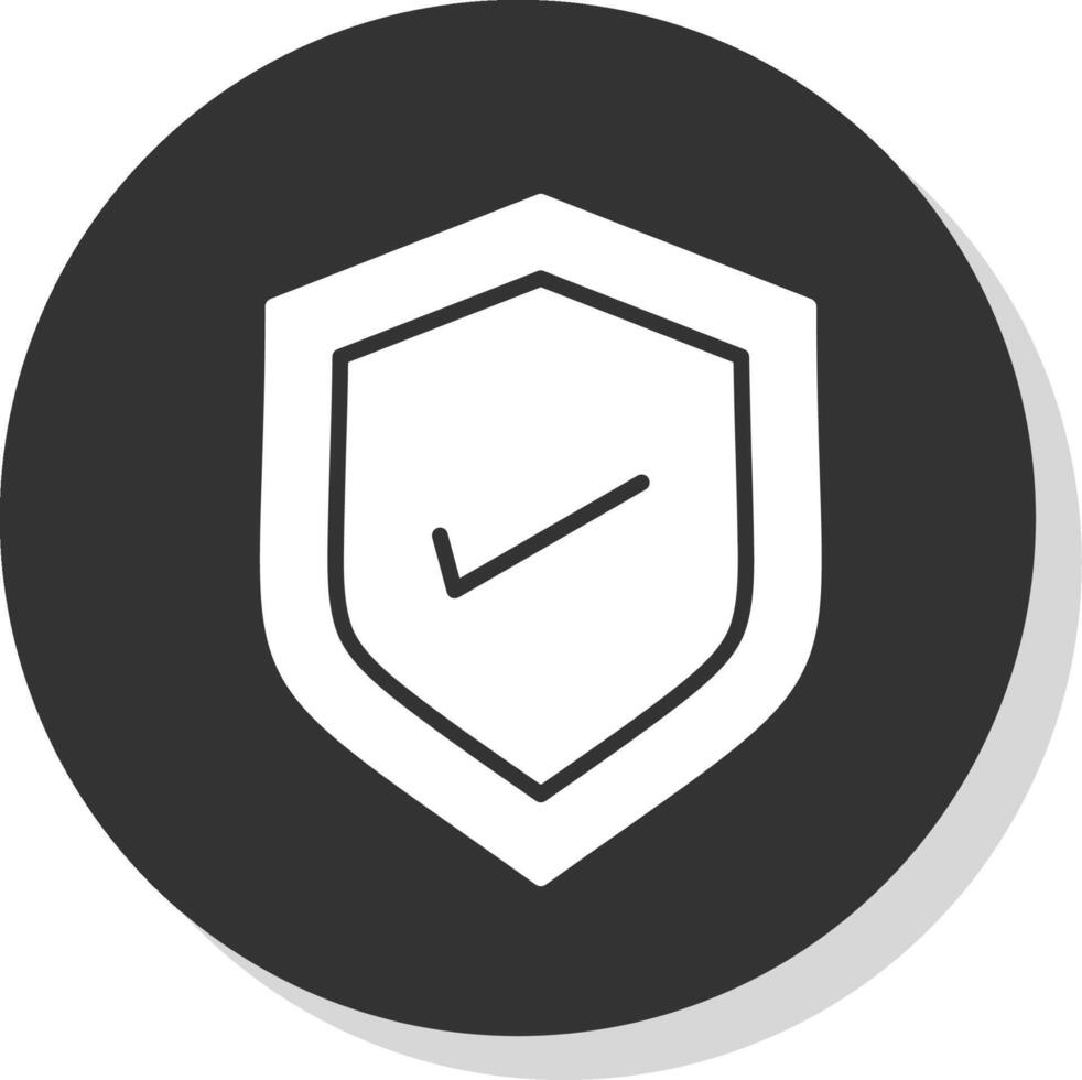 sicurezza glifo ombra cerchio icona design vettore