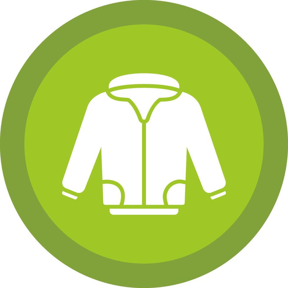 giacca glifo dovuto cerchio icona design vettore