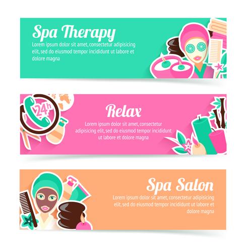 Set di banner Spa vettore