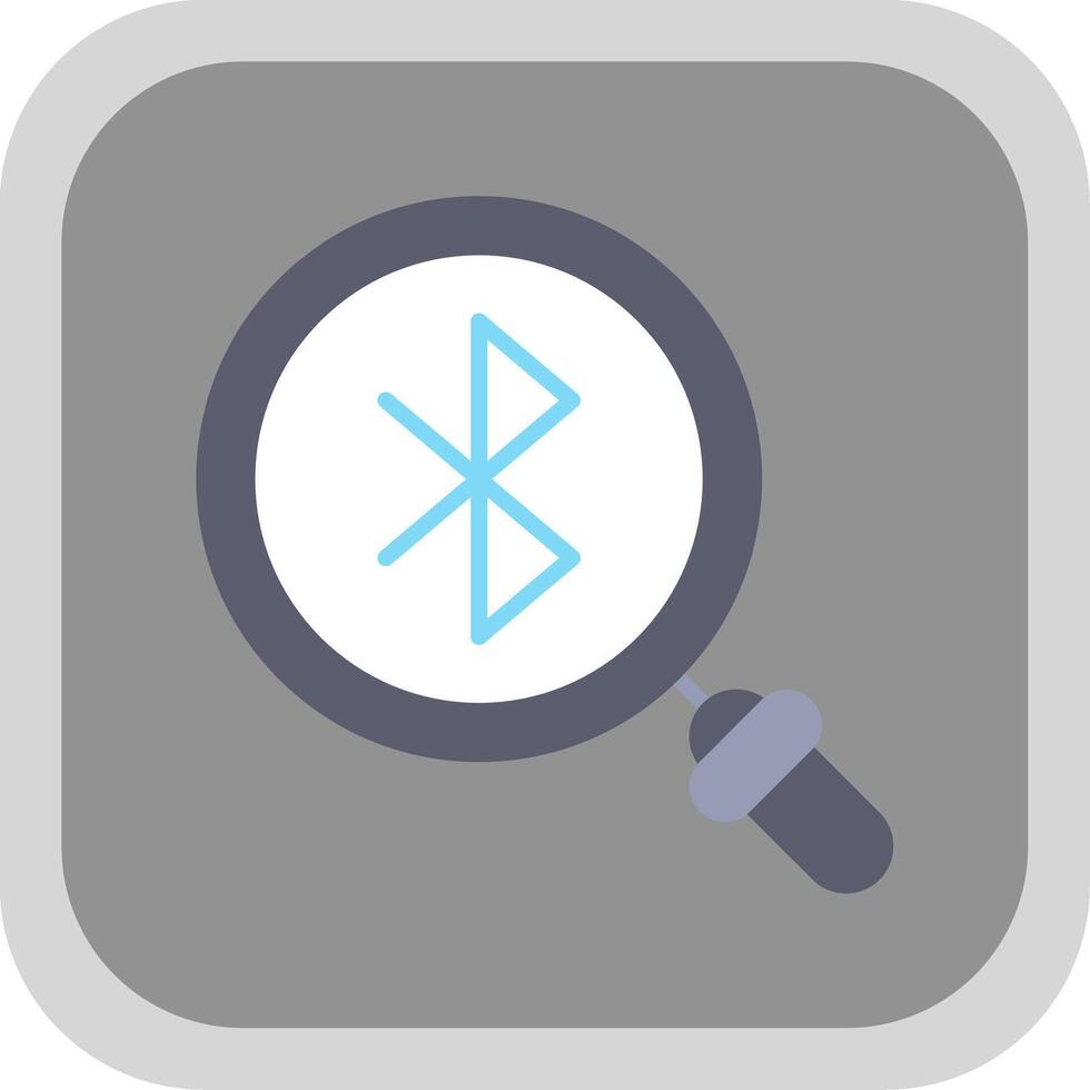 Bluetooth piatto il giro angolo icona design vettore