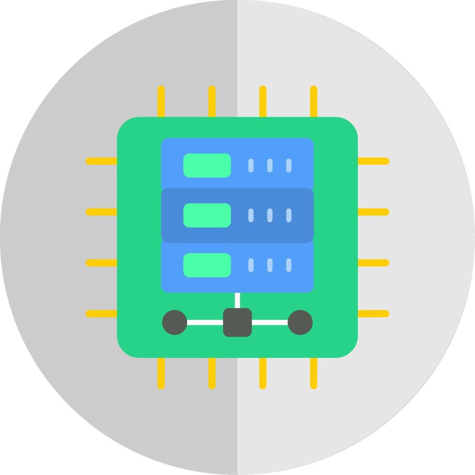 processore piatto scala icona design vettore
