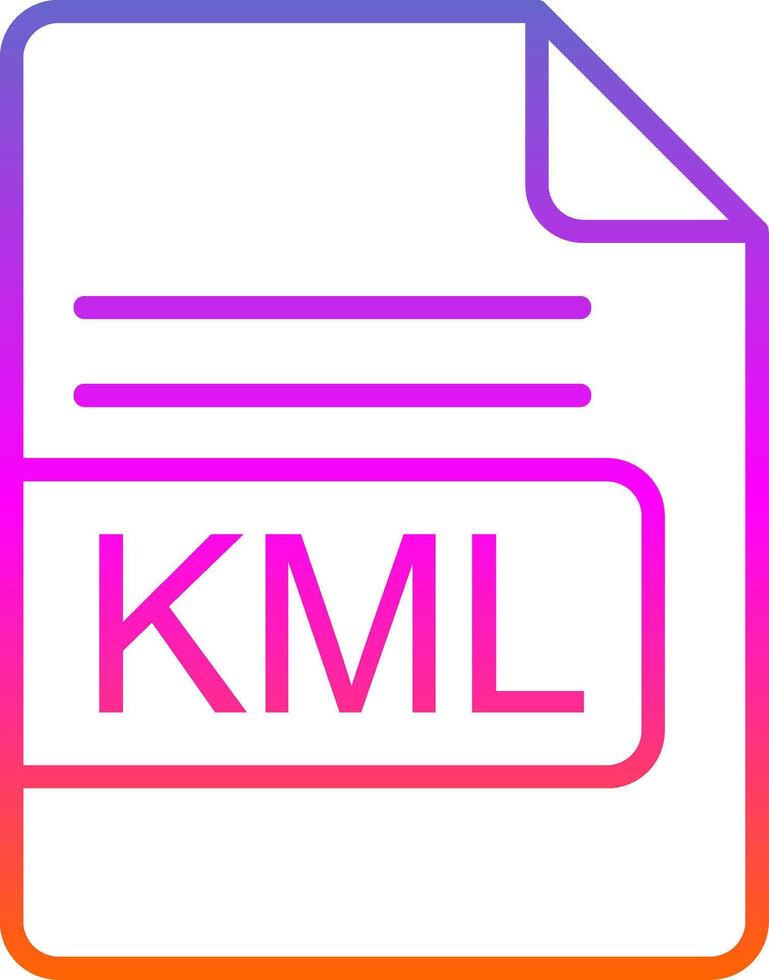 kml file formato linea pendenza icona design vettore