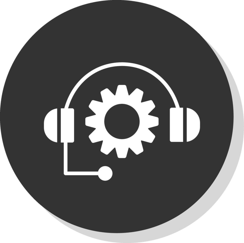 supporto glifo ombra cerchio icona design vettore
