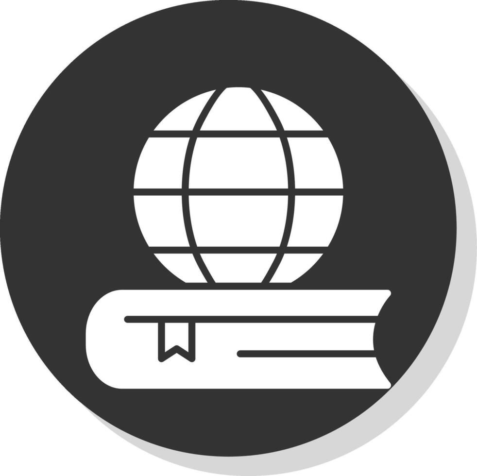 globale formazione scolastica glifo ombra cerchio icona design vettore