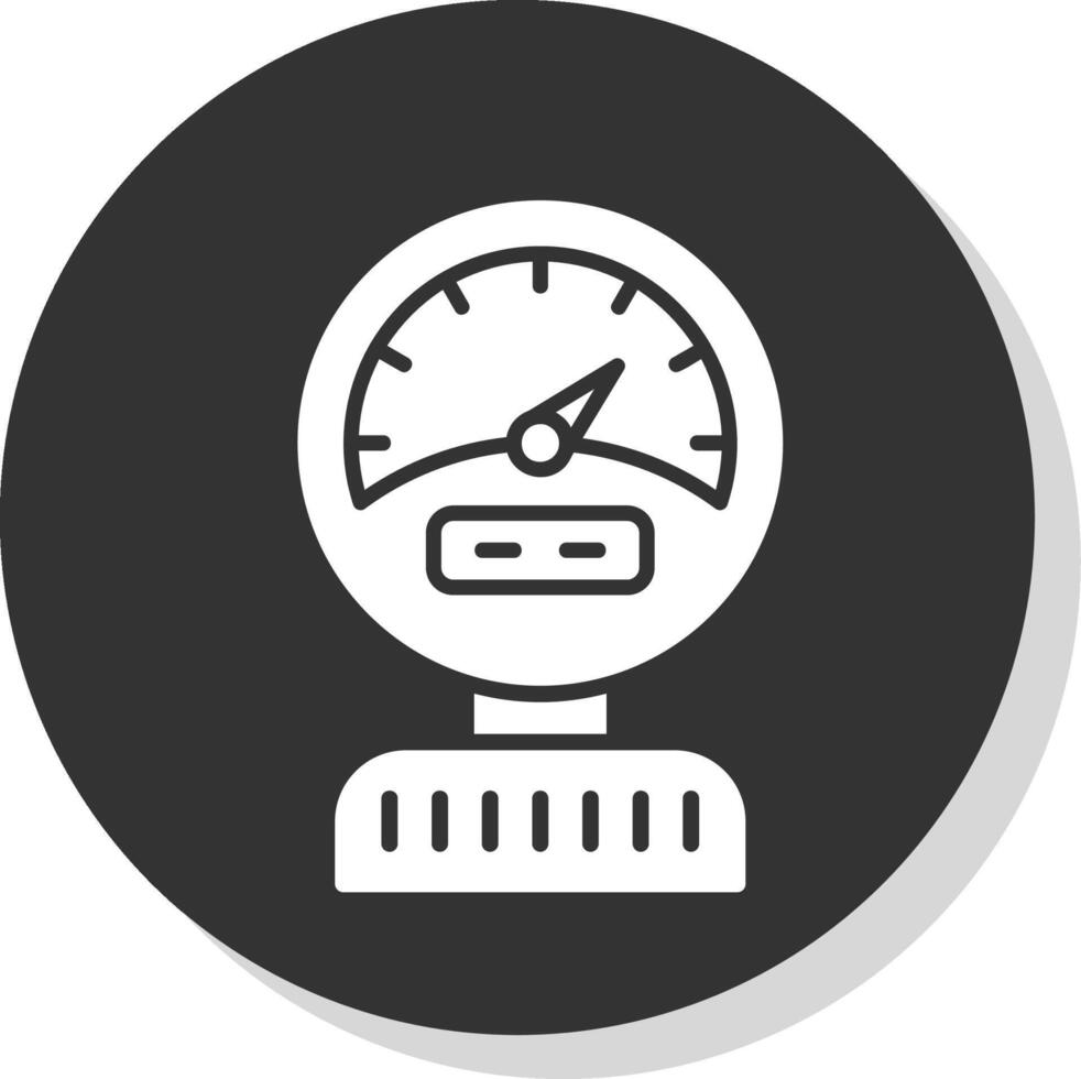 pressione valutare glifo ombra cerchio icona design vettore