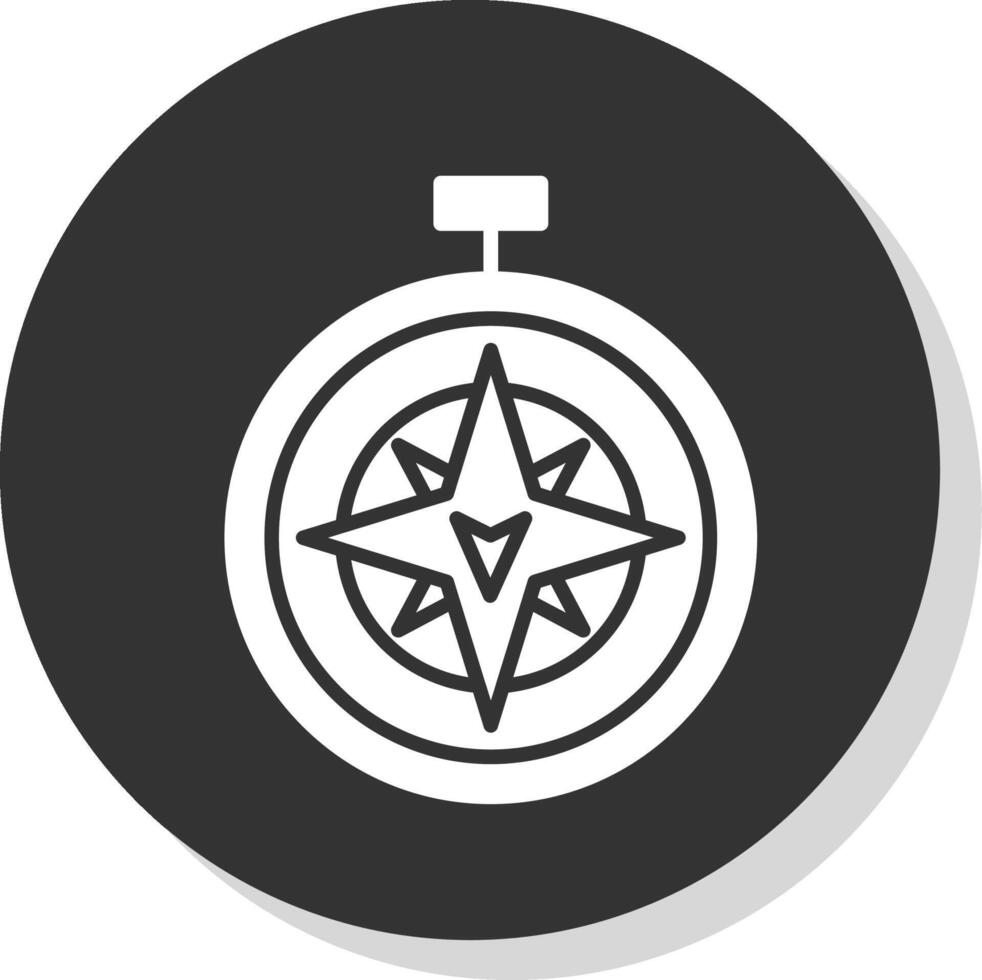 Sud glifo ombra cerchio icona design vettore