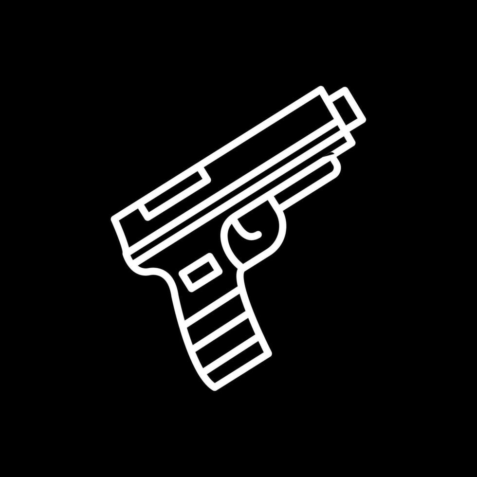 pistola linea rovesciato icona design vettore