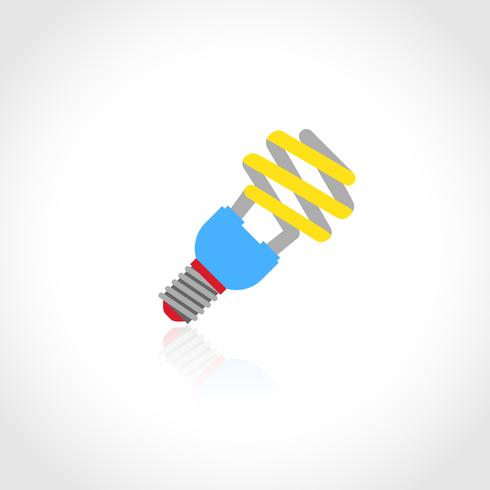Icona della lampadina a risparmio energetico vettore