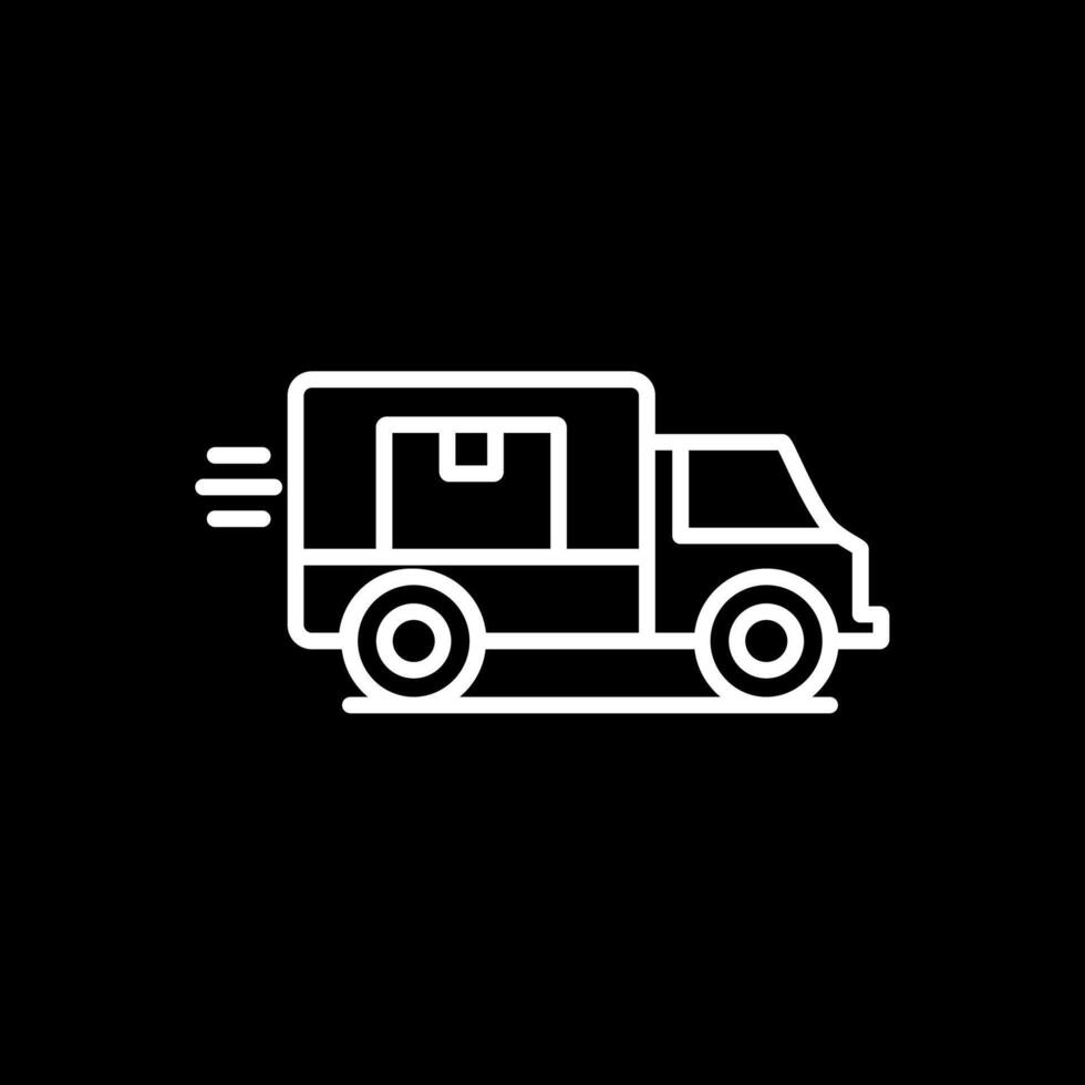 consegna camion linea rovesciato icona design vettore