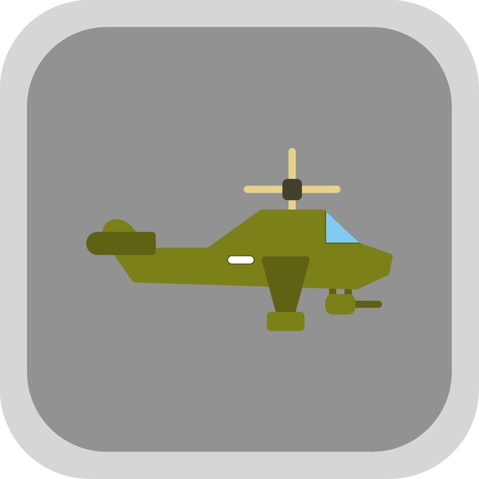elicottero piatto il giro angolo icona design vettore
