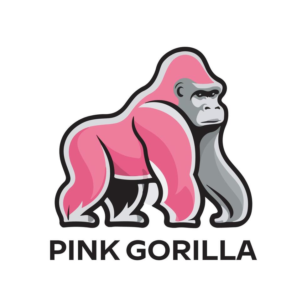 rosa gorilla logo vettore
