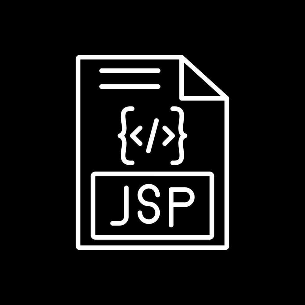 jsp linea rovesciato icona design vettore