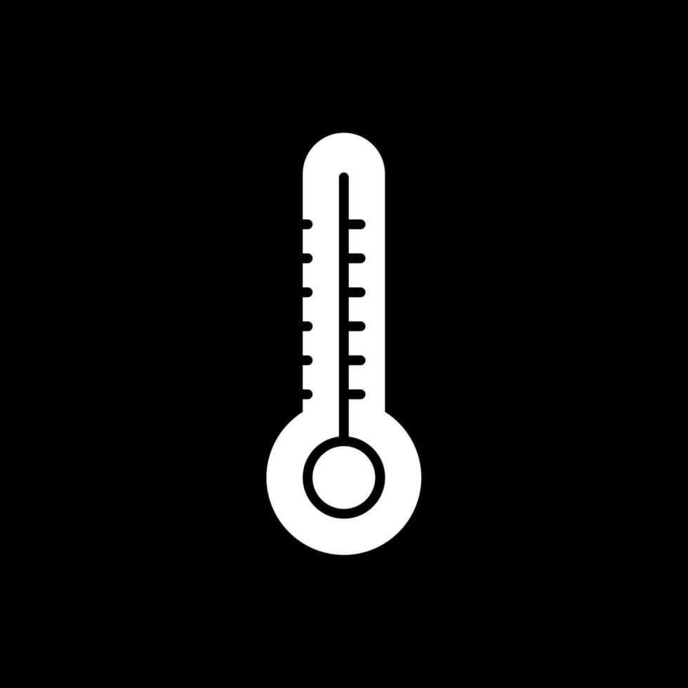 termometro glifo rovesciato icona design vettore