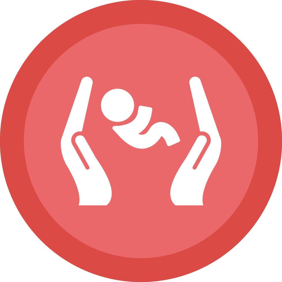 postnatale cura glifo dovuto cerchio icona design vettore