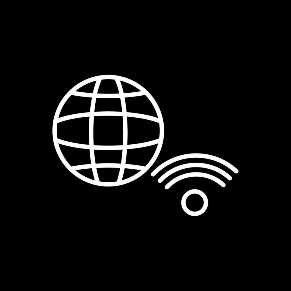 Internet connessione linea rovesciato icona design vettore