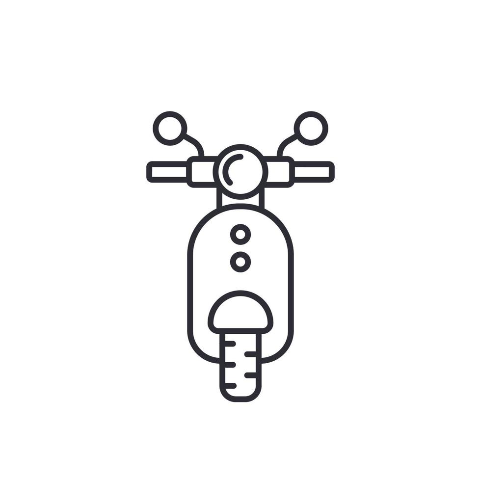 icona dello scooter, stile lineare vettore