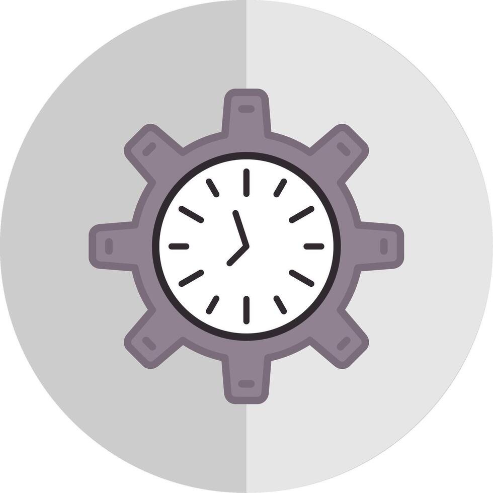 tempo gestione piatto scala icona design vettore