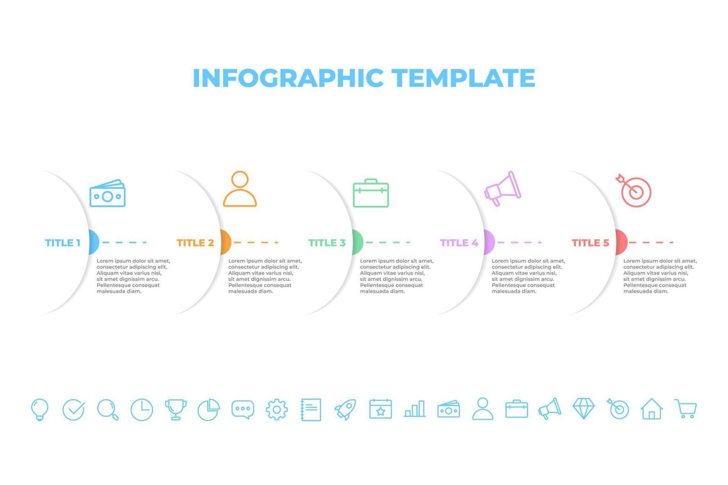 modello di diapositive di presentazione di infografica aziendale vettore