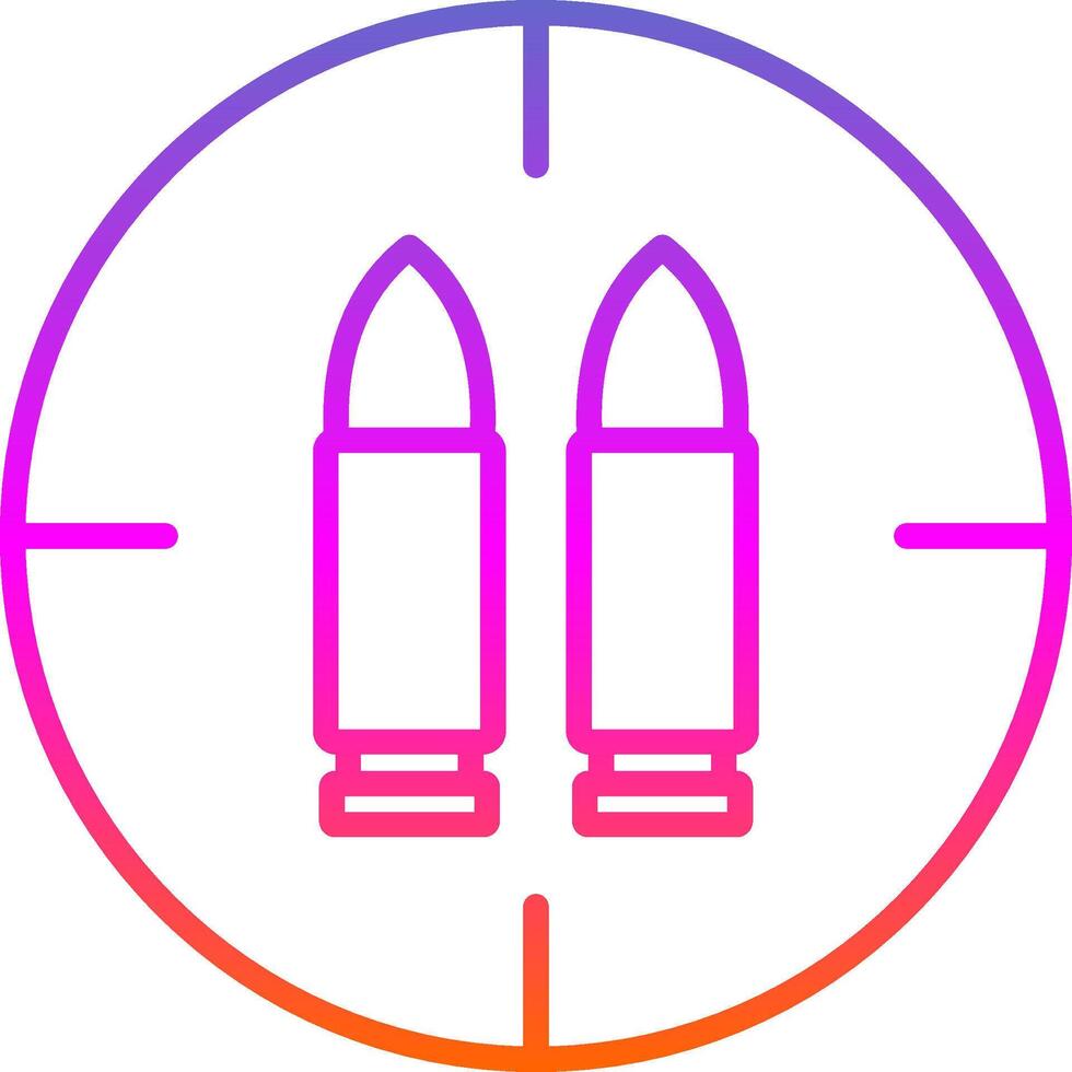 munizioni linea pendenza icona design vettore